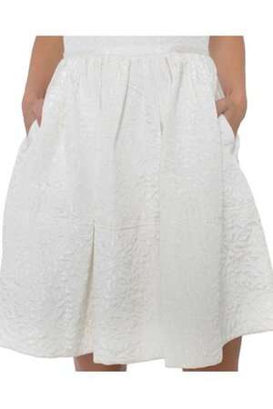 Gerüschtes A-Linie Juwel Ausschnitt Spitze stilvolles Abschlusskleid mit Reißverschluss - Bild 3
