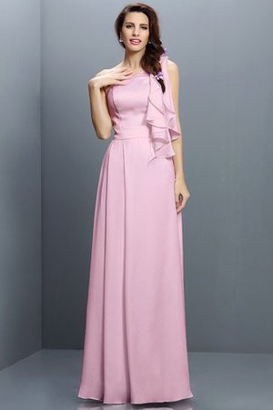 One Schulter A-Line Anständiges Brautjungfernkleid aus Chiffon mit Empire Taille - Bild 22