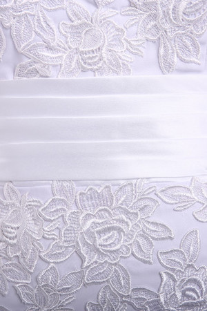 Outdoor natürliche Taile romantisches legeres Brautkleid mit Falte Mieder mit Rosette - Bild 3