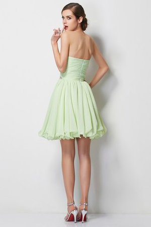 Reißverschluss Perlenbesetztes A Linie Chiffon Normale Taille Abiballkleid - Bild 2