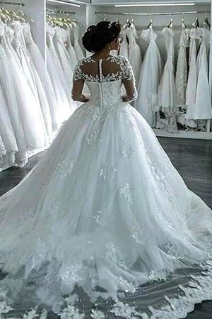 Romántico Vestido de Novia de Maravilloso de Bordado de Cola Capilla - Foto 2