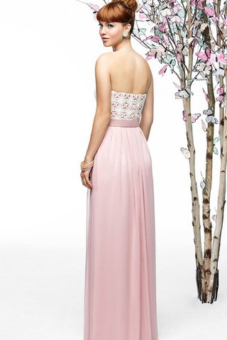 Trägerlos luxus langes Brautjungfernkleid mit Bordüre - Bild 2