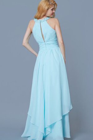 Vestido de Dama de Honor de Corte-A en Gasa de Joya de Abalorio de Hasta el suelo - Foto 3