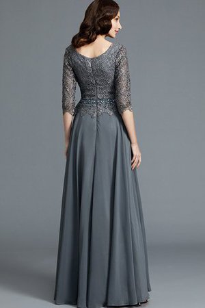 Ärmelloses Schaufel-Ausschnitt Chiffon A Linie Bodenlanges Brautmutterkleid - Bild 2