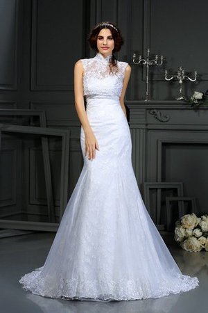 Elegante Vestido de Novia en Satén de Cola Corte de Largo de Cremallera - Foto 1