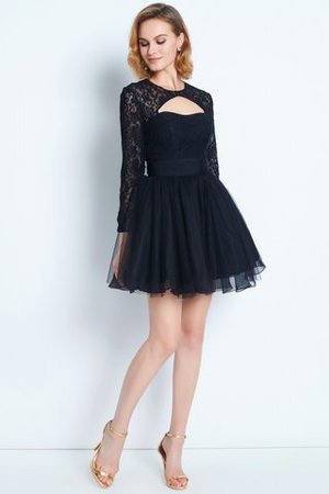 Robe de cocktail courte elevé de princesse avec manche longue ligne a - Photo 5