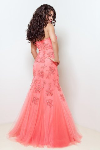 Robe de bal de sirène manche nulle longueur au ras du sol d'épaule asymétrique - Photo 2