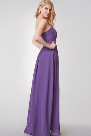 Gerüschtes Chiffon bodenlanges langes bescheidenes Brautjungfernkleid mit Rüschen - Bild 3