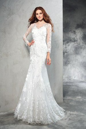 Normale Taille Sweep train Reißverschluss Extravagantes Sittsames Brautkleid - Bild 1