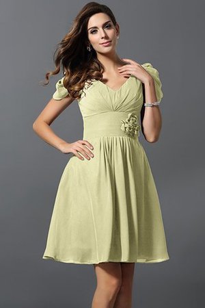 Vestido de Dama de Honor de Corte princesa de Corto de Cremallera de Escote en V - Foto 8