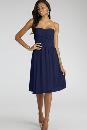 Robe demoiselle d'honneur courte ruché croisade de bustier en chiffon - Photo 17