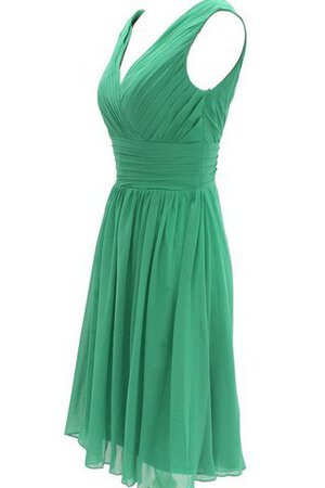 Plissiertes gerüschtes a linie Chiffon kurzes Brautjungfernkleid - Bild 12