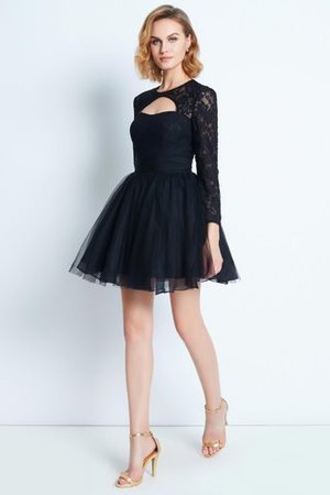 Robe de cocktail courte elevé de princesse avec manche longue ligne a - Photo 3