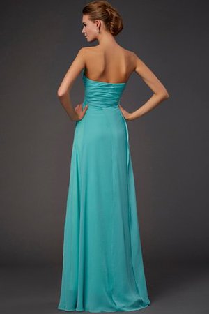 Plissiertes Normale Taille Ärmelloses A-Linie Ballkleid aus Chiffon - Bild 2