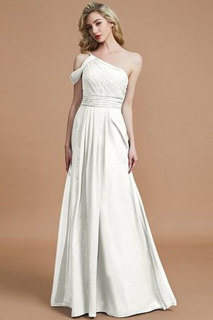 Robe demoiselle d'honneur naturel de princesse en chiffon jusqu'au sol a-ligne - Photo 22