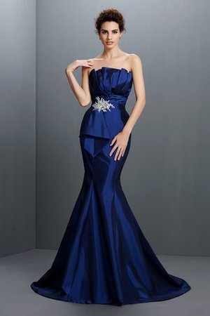 Meerjungfrau Stil Taft Reißverschluss Attraktives Abendkleid ohne Träger - Bild 1