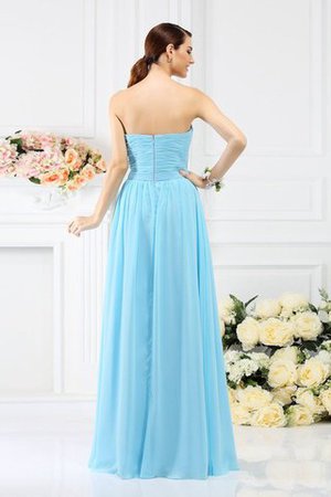 Drapiertes Prinzessin A Linie Bodenlanges Brautjungfernkleid aus Chiffon - Bild 30