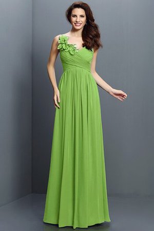 Robe demoiselle d'honneur plissage longue jusqu'au sol de col en v avec chiffon - Photo 14