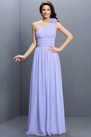 Prinzessin One Schulter Reißverschluss Bodenlanges Sittsames Brautjungfernkleid - Bild 17