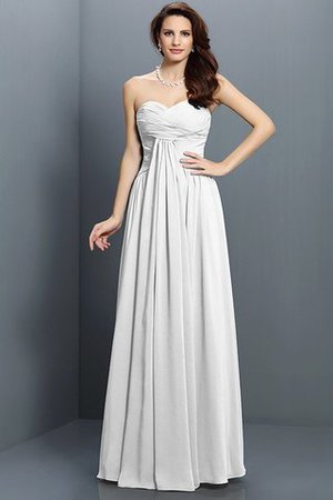 Herz-Ausschnitt Satin Ärmelloses Brautjungfernkleid mit Drapierung mit Plissierungen - Bild 29