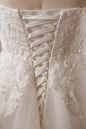 Robe de mariée textile en tulle ligne a morden en dentelle longue - Photo 8