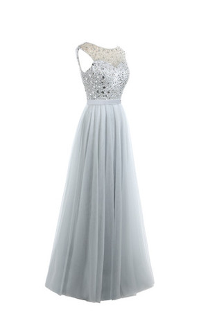 Beach Stil normale Taille Duchesse-Linie A-Linie langes romantisches Abendkleid - Bild 4