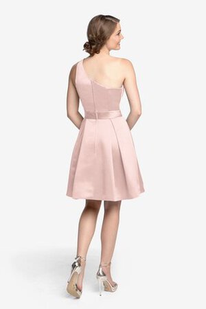 Plissiertes Ein Schulter mini Brautjungfernkleid - Bild 17