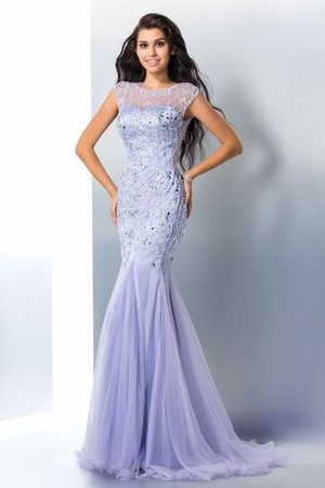 Sweep Train Satin Formelles Anständiges Abendkleid ohne Ärmeln - Bild 3