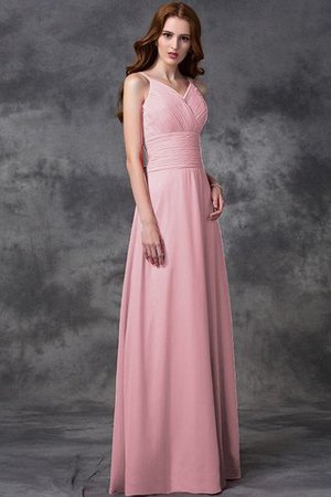 Vestido de Dama de Honor de Corte princesa de Corte-A en Gasa de Largo de Volante - Foto 22
