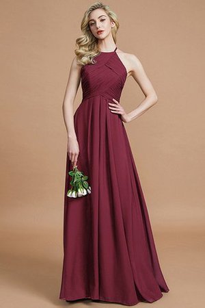 Robe demoiselle d'honneur avec zip jusqu'au sol ruché dénudé de princesse - Photo 10