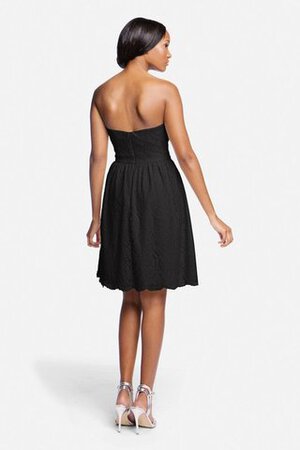 Moderno Vestido de Dama de Honor de Corte-A de Corto de Escote Corazón de Encaje Adorno - Foto 2
