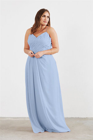 Robe demoiselle d'honneur lache charmant ruchés plongeants longue elegante - Photo 3