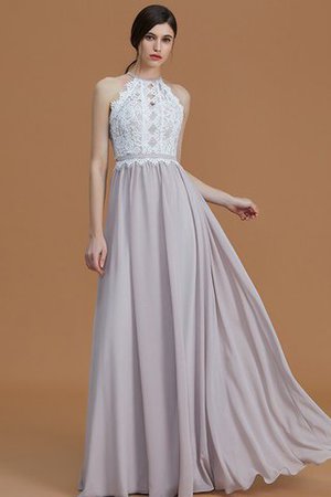 Prinzessin Ärmelloses Nackenband Chiffon Bodenlanges Brautjungfernkleid - Bild 6