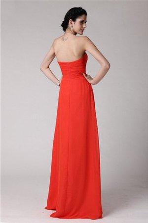 Robe demoiselle d'honneur longue plissage avec fleurs col en forme de cœur gaine - Photo 30