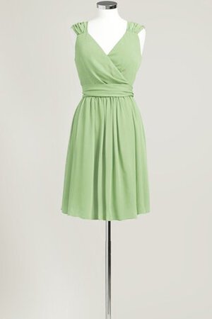 Robe demoiselle d'honneur bref v encolure avec sans manches ligne a - Photo 18