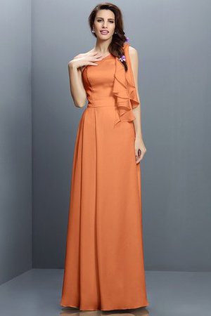 One Schulter A-Line Anständiges Brautjungfernkleid aus Chiffon mit Empire Taille - Bild 20