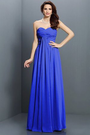 Herz-Ausschnitt Satin Ärmelloses Brautjungfernkleid mit Drapierung mit Plissierungen - Bild 25