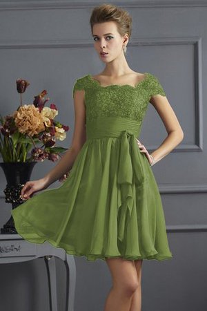 A-Linie Normale Taille Prinzessin Chiffon Brautjungfernkleid mit Bordüre - Bild 14
