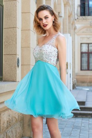 Ein Schulterfreies Prinzessin Ärmelloses Empire Taille Mini Ballkleid - Bild 3