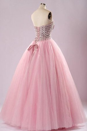 Duchesse-Linie Organza one Schulter Tüll wadenlanges Quinceanera Kleid mit Rücken Schnürung - Bild 2