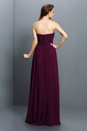Prinzessin A Linie Plissiertes Bodenlanges Brautjungfernkleid aus Chiffon - Bild 30