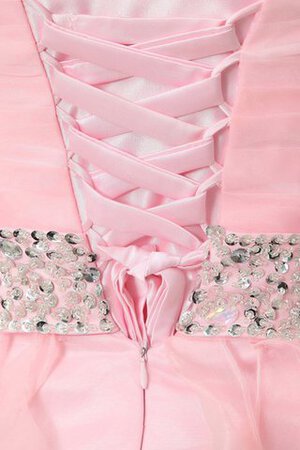 Organza Perlenbesetztes mini glamouröses Cocktailkleid mit kreuz mit Rücken Schnürung - Bild 6