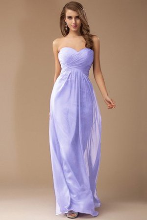 Empire Taille Ärmelloses Enges Chiffon Bodenlanges Brautjungfernkleid - Bild 19