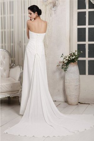 Abito da Sposa Senza Maniche Lunghi Coda A Strascico Corto Alta Vita Semplice - Foto 2