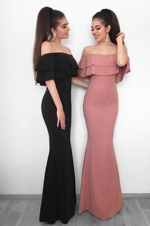 Ärmelloses Schulterfreier Ausschnitt Chiffon Tolle Bodenlanges Ballkleid - Bild 1
