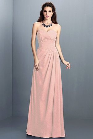 Robe demoiselle d'honneur longue plissé de princesse avec fronce a-ligne - Photo 21