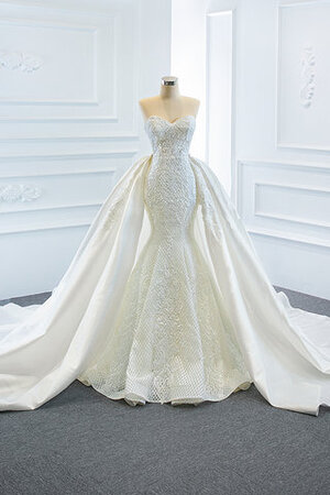 Robe de mariée en dentelle énergique de col en cœur spécial officiel - Photo 2