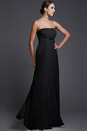 Abito da Damigella in Chiffon Naturale Senza Strap Senza Maniche Lunghi - Foto 3