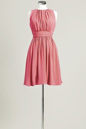 Vestido de Dama de Honor de Corte-A de Sin mangas de Corto de Joya - Foto 5