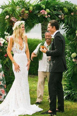 Robe de mariée sexy mode romantique a plage de traîne mi-longue - Photo 4